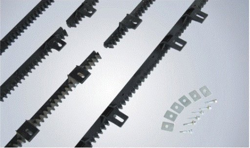 Wear-resistant Nylon SLIDINGGATE RACK with STEEL core 10x10mm