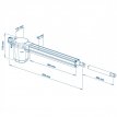 MOT-B-500 B-500 elektromechanische draaipoortmotor 230 V, vleugel tot 3 m