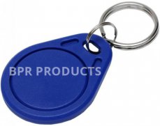 BAD-DRUPPEL 125KHZ Badge 125 kHz Proximity, druppelvorm met ring, grijs