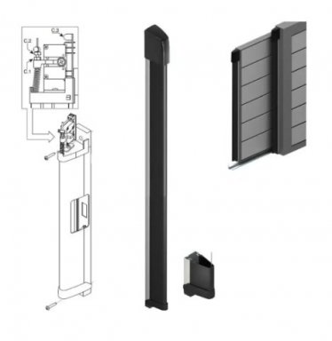 Druklijst 2m Safety strip NC en 8.2kOhm