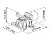 MOT-D20Q-230V D 20Q ondergrondse draaipoortmotor 230 V, vleugel tot 2,5 m en 500 kg