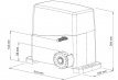 MOT-SOF 1800 SOF-1800 frequentiegestuurde schuifpoortmotor in oliebad, poort tot 1.800 kg