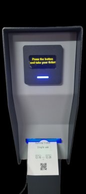 Parking-Printerzuil QR code - entry Printer column