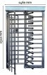 TOURNIQUET-MANSHOOG The T3 turnstile is available with a 3-rotor or 4-rotor.